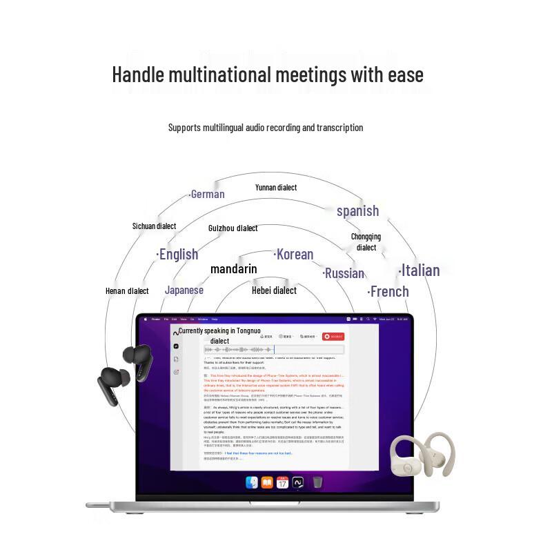 iFLYTEK HWD Nano+ Wireless ANC Conference Earbuds