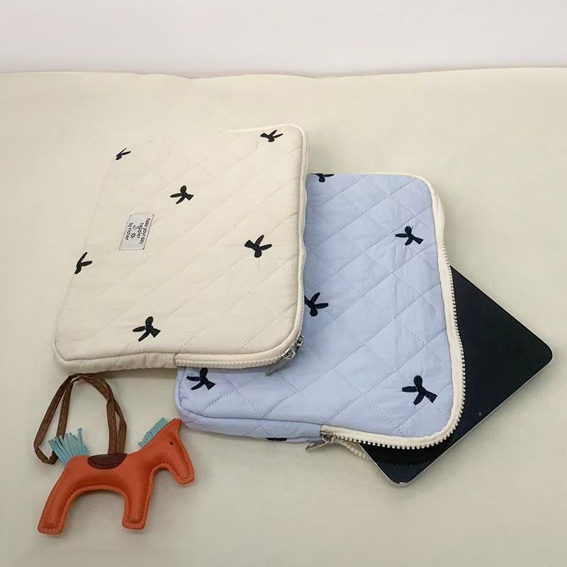 1 шт. вышитый милый бант для ноутбука, планшета, внутренняя сумка, корейский стиль для девочек, многоцветный ноутбук