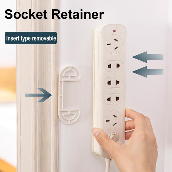 Power Strip Holder Easy Installation Universal Strong Adhesiveness Wall-mounted Household Plug Fixer