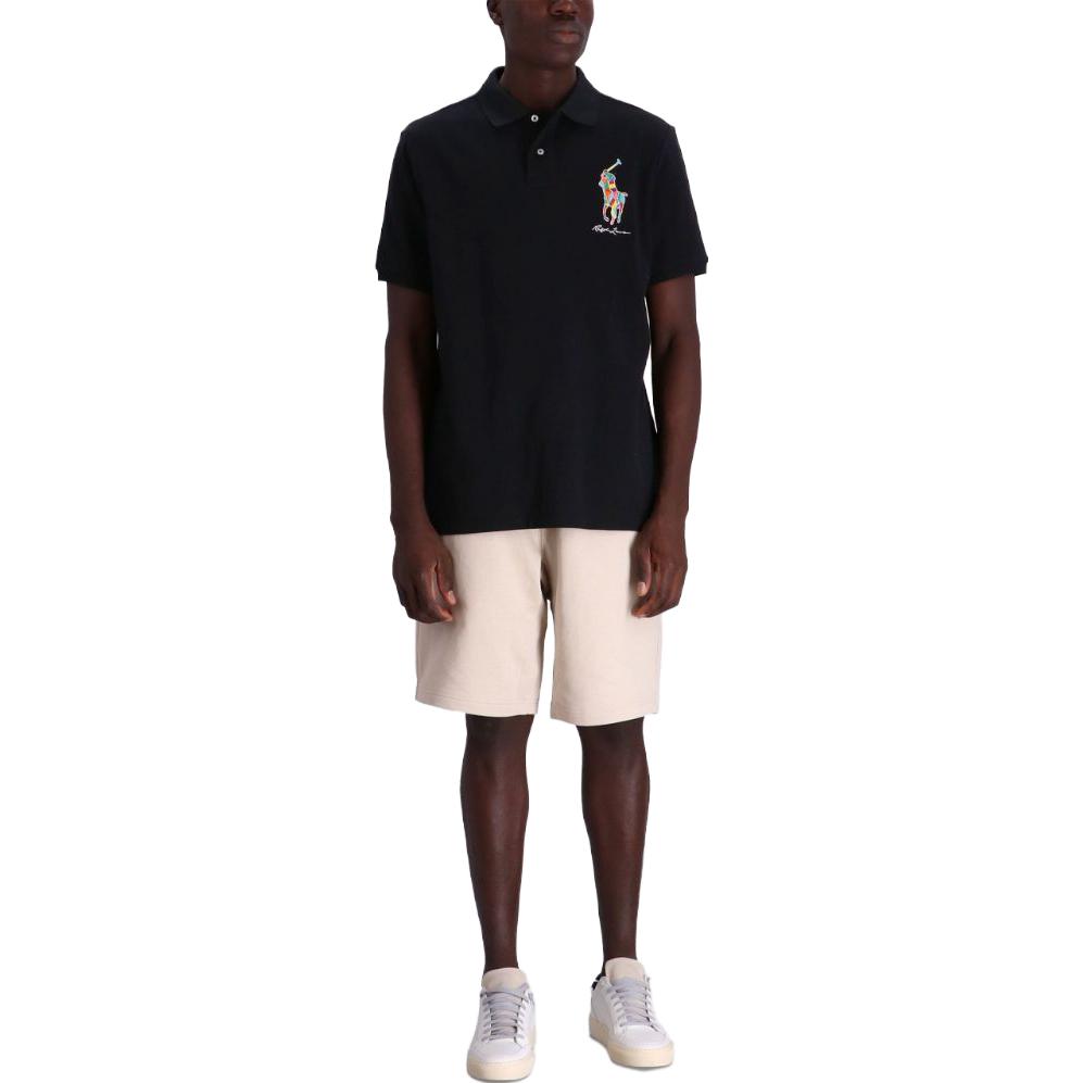 Polo Ralph Lauren Мужская рубашка-поло с вышивкой пони FW23 Черная 710926413-003