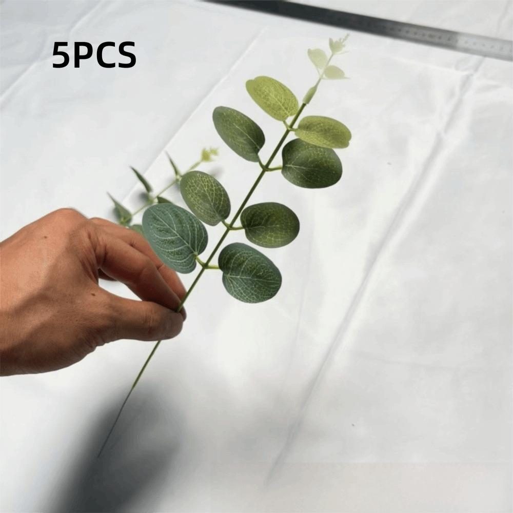 5 шт. Смешанные искусственные цветы Искусственное растение Листья долларового дерева DIY Букеты Свадьба