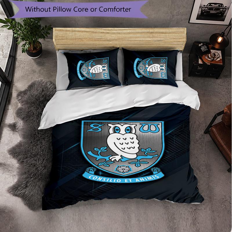 Sheffield Wednesday Themed Bedding 3Pcs Duvet Cover Set Decorative Bed Linen For Teen Room Home Decoration