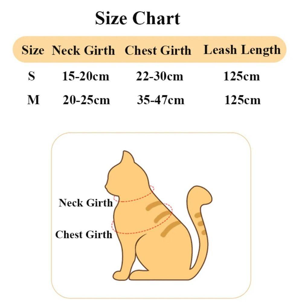 Adjustable Pet Harness Gradient Kitten Strap Collar Cat Collar Lead Leash Small Animals