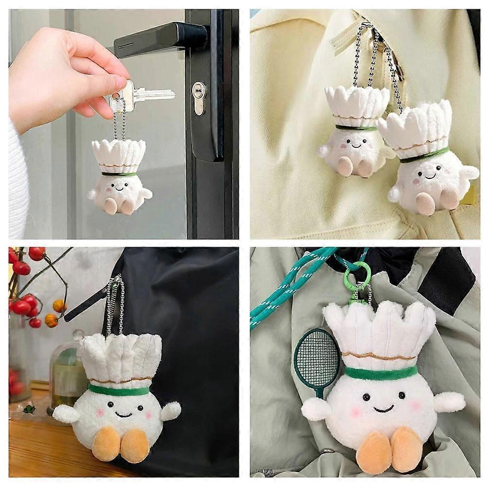 15cm Cute Cartoon Badminton Plush Doll Keychain Creative Kawaii FurryPlush