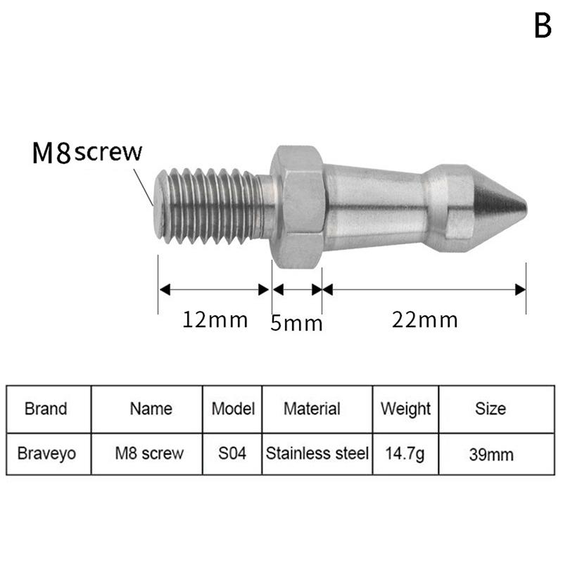 Tripod Spike 1/4 3/8 M8 Inch Camera Monopod Feet Screw Fixed Accessories