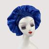 Silk Satin Sleep Cap with Ribbon Bow for Women - Elastic Wide Brim Bath Headscarf Hat for Hair Care