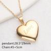Stainless Steel Silver & Gold Women's Heart Photo Frame Locket Necklace