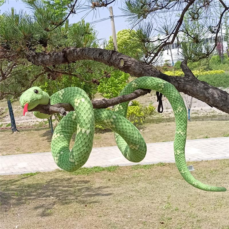 Large Golden Python Water Snake Plush Toy - Realistic Snake Ornament Prank Gift for Adults