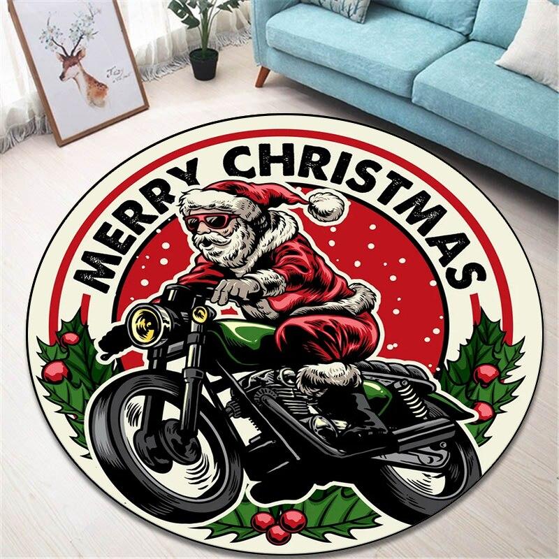 Новинка 2022 года, Рождественский круглый ковер, напольный коврик для гостиной, ковер из полиэстера, стул для киберспорта, круглый коврик, Прямая поставка, подарок ребенку