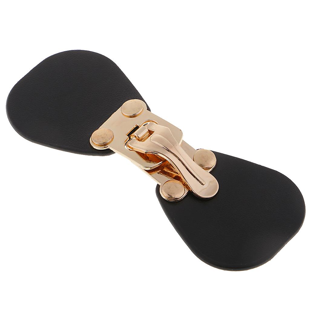 Black PU Leather Alloy Sewing Toggle Button for Bag Closure