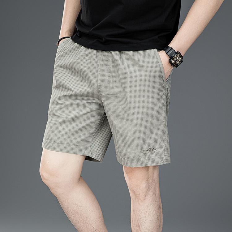 Мужские повседневные шорты, летние тонкие свободные брюки прямого покроя средней длины, мужские брюки из чистого хлопка длиной пять четвертей