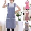 Baking Apron Sleeveless Anti-stain Lace Useful Cute Plaid Adult Cleaning Tool Daily Use