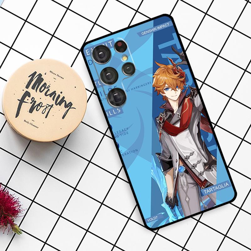 Чехол Genshin Impact Тарталья для Samsung Galaxy S24 FE S21 S22 S23 S25 Ultra S9 S10 Plus S20 FE S25 FE
