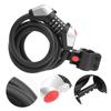 150cm 59in Cycling Security Cable Lock 4 Passwords Steel Keless Locking Bicycle Accessory