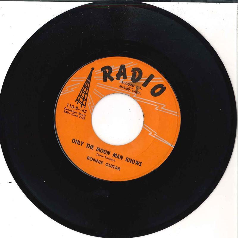7inch Record BONNIE GUITAR - Shanty Boat / Only The Moon Man Kno 110 RADIO 1958 Russia Pop Used