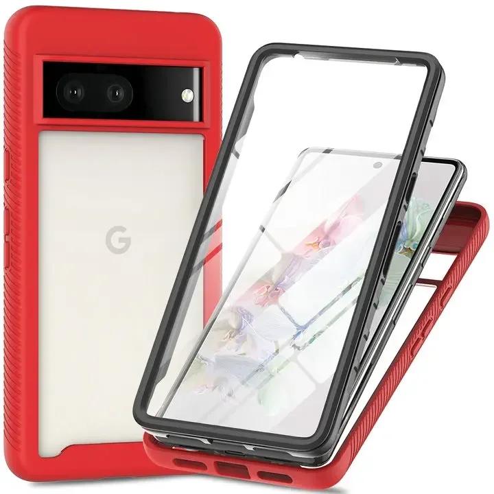 Pixel 7 8 9 Pro XL Shockproof Case Front Film Crystal Back Capa for Google Pixel 8 A Pixel7 6A 7A 8A 5G 360 Protect Phone Cover