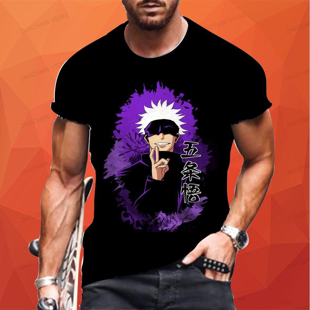 Ninja 2024 Новая мужская футболка Naruto, модная, крутая, аниме, хип-хоп, Саске, большие, быстросохнущие топы Y2k, Какаши, лето