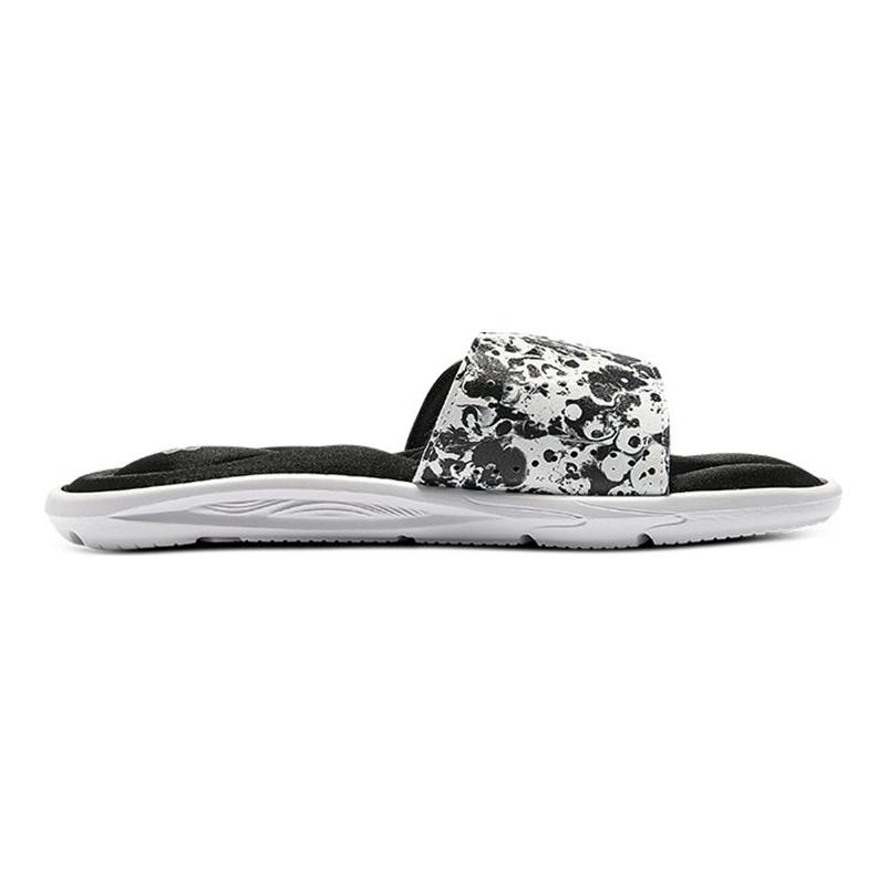 Under Armour Черно-белые женские кроссовки Ignite 6 Graphic Strap Slide 3024453-002