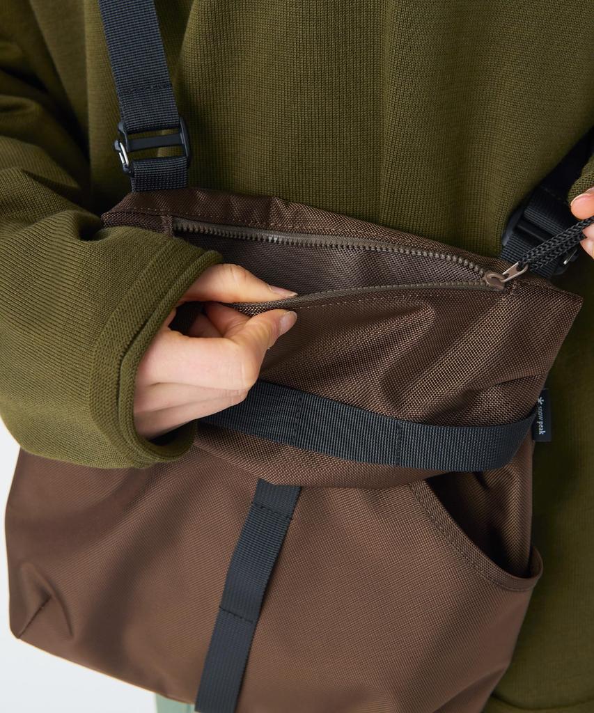 Snow Peak Recycled Cordura Shoulder Bag Shoulder Crossbody Brown One SB-26SU015 - Bag, Bag, Men's & Women's,