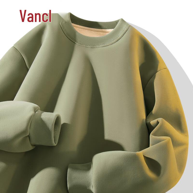 VANCL Men's Sherpa Fleece Crewneck Sweatshirt