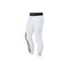 Badfive Letter Print Compression Three-Quarter Sports Pants Men Bottoms Standard-White AUQT043-1