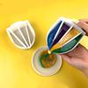 Split Cup For Paint Pouring Reusable Fluid Art Split Cup Silicone Split Pouring Cup With Dividers For Acrylic Paint Resin