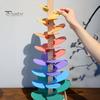 Игрушка-дерево со звуком Marble Run для детей, деревянная игрушка для развития мелкой моторики с 10 мячами для малышей, мальчиков и девочек, музыкальная игрушка-дерево