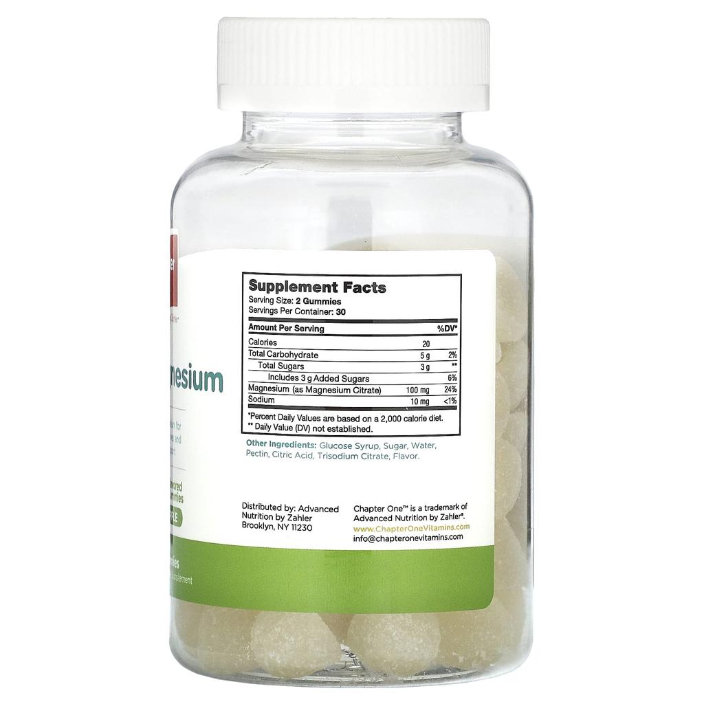 Magnesium Gummies, Apple Flavor, 60 Gummies