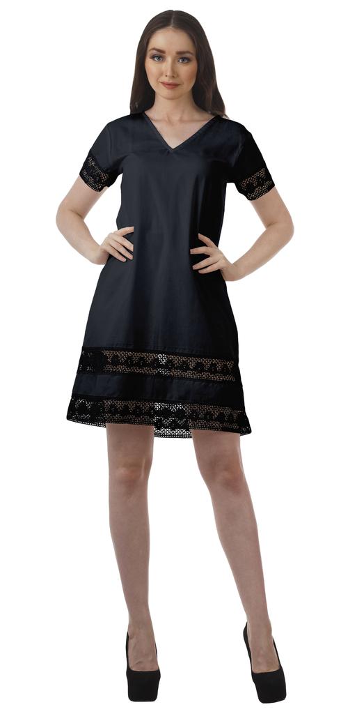 Moomaya Cotton Flex Casual Solid Beach Summer Outfit Womens Cocktail Dresses