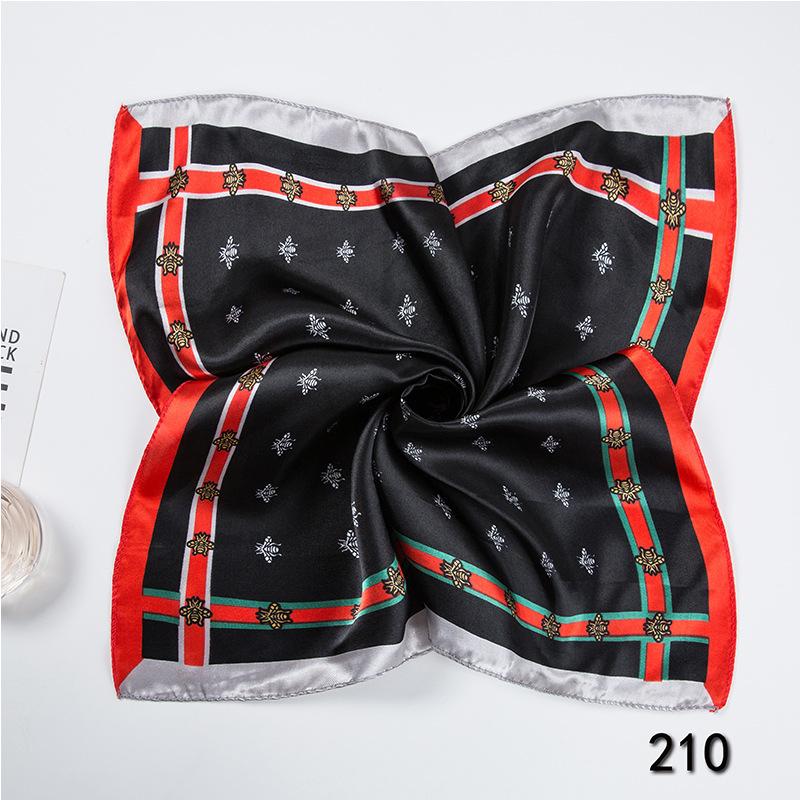 50cm Small Square Scarf Butterfly Floral Small Neck Scarf Bag Accessories Square Scarf