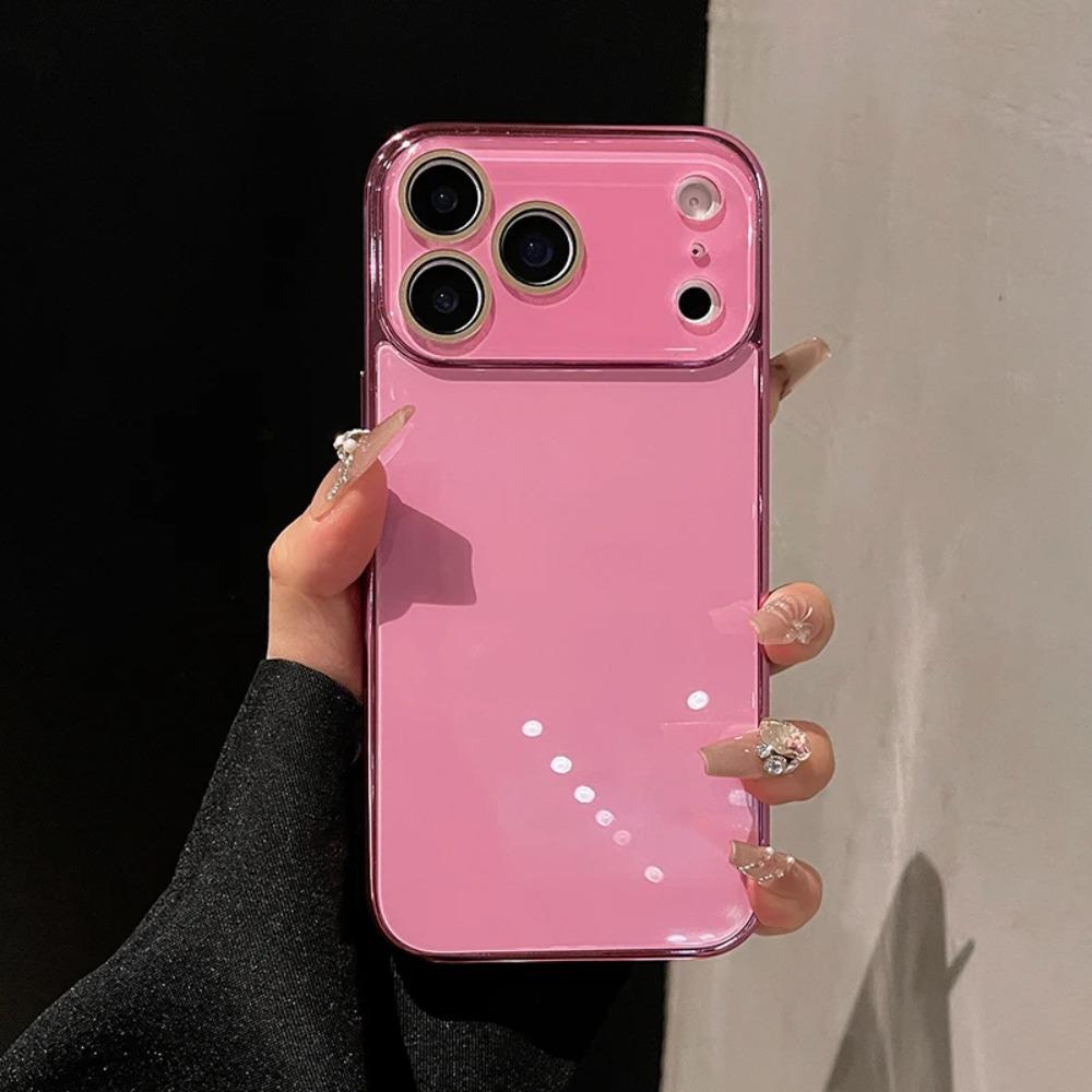 Роскошный чехол из закаленного стекла для iPhone 17 16 15 14 13 12 11 Pro Max Plus Кристальная защита объектива Позолоченный бампер Жесткий чехол