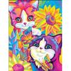 Красочный мультяшный кот Алмазная картина Полный круглый стразы Картины Алмазная вышивка