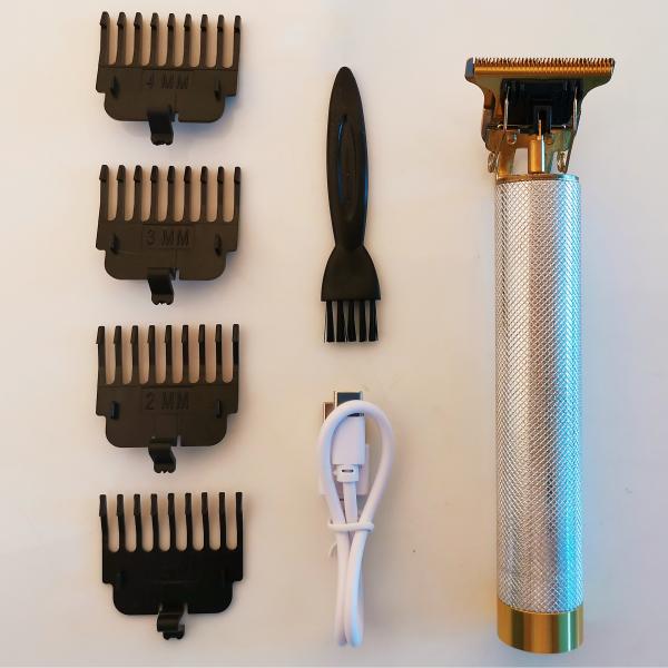 Триммер из нержавеющей/абс-стали для мужчин, машинка для стрижки волос, профессиональный триммер для лысины, электрическая бритва для бороды, USB-парикмахерская