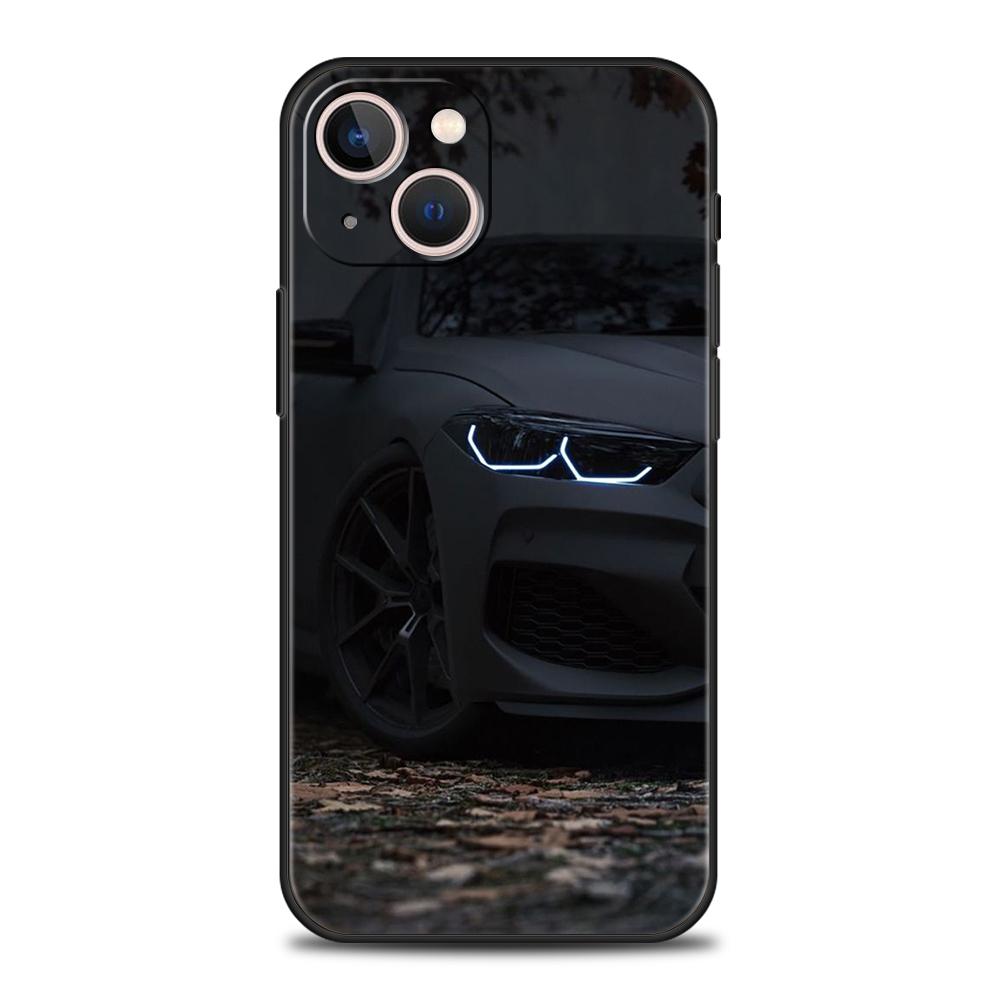 Крутой спортивный черный автомобильный чехол для iPhone 16 15 14 13 12 Pro Max XR XS 11 7 8 Plus противоударный силиконовый мягкий чехол Capas