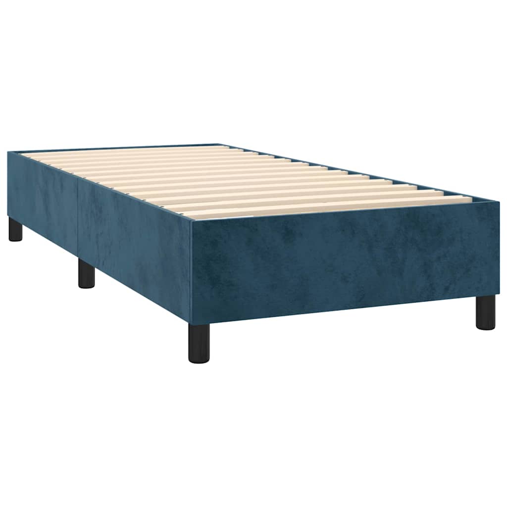 Vidaxl Континентальная кровать с матрасом, синяя, бархат, 100x200 см