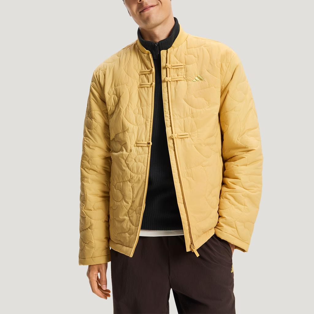 adidas Cny Fw25 Современная мягкая стеганая спортивная повседневная хлопковая куртка унисекс KQ5097