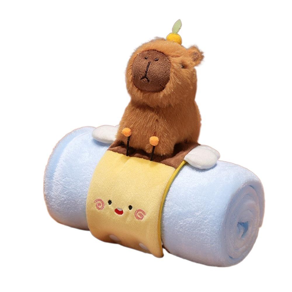 Animal Shaped Air Conditioning Blanket Warm Animals Stuffed Toy Office Nap Blanket Warm Winter