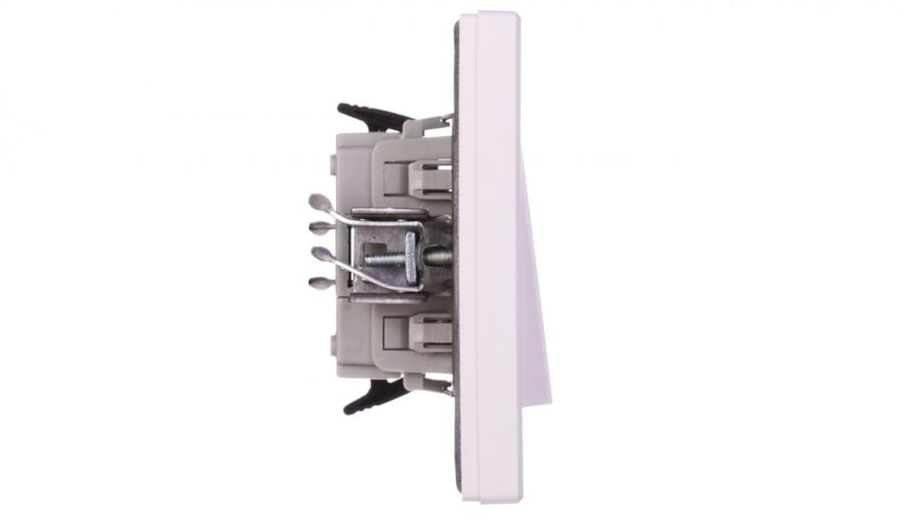 Asfora Splashproof Single Connector Ip44 White With Frame Eph0100221