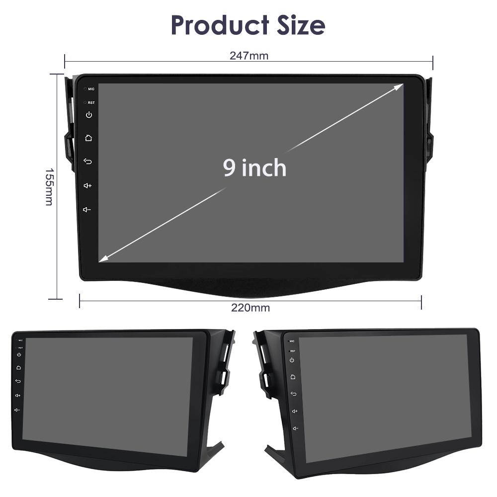 Hizpo 8 ГБ + 128 ГБ AI Voice 2 Din Android авто радио для Toyota RAV4 RAV 4 2006-2012 Carplay 4G автомобильный мультимедиа GPS 2din интеллектуальный экран авторадио