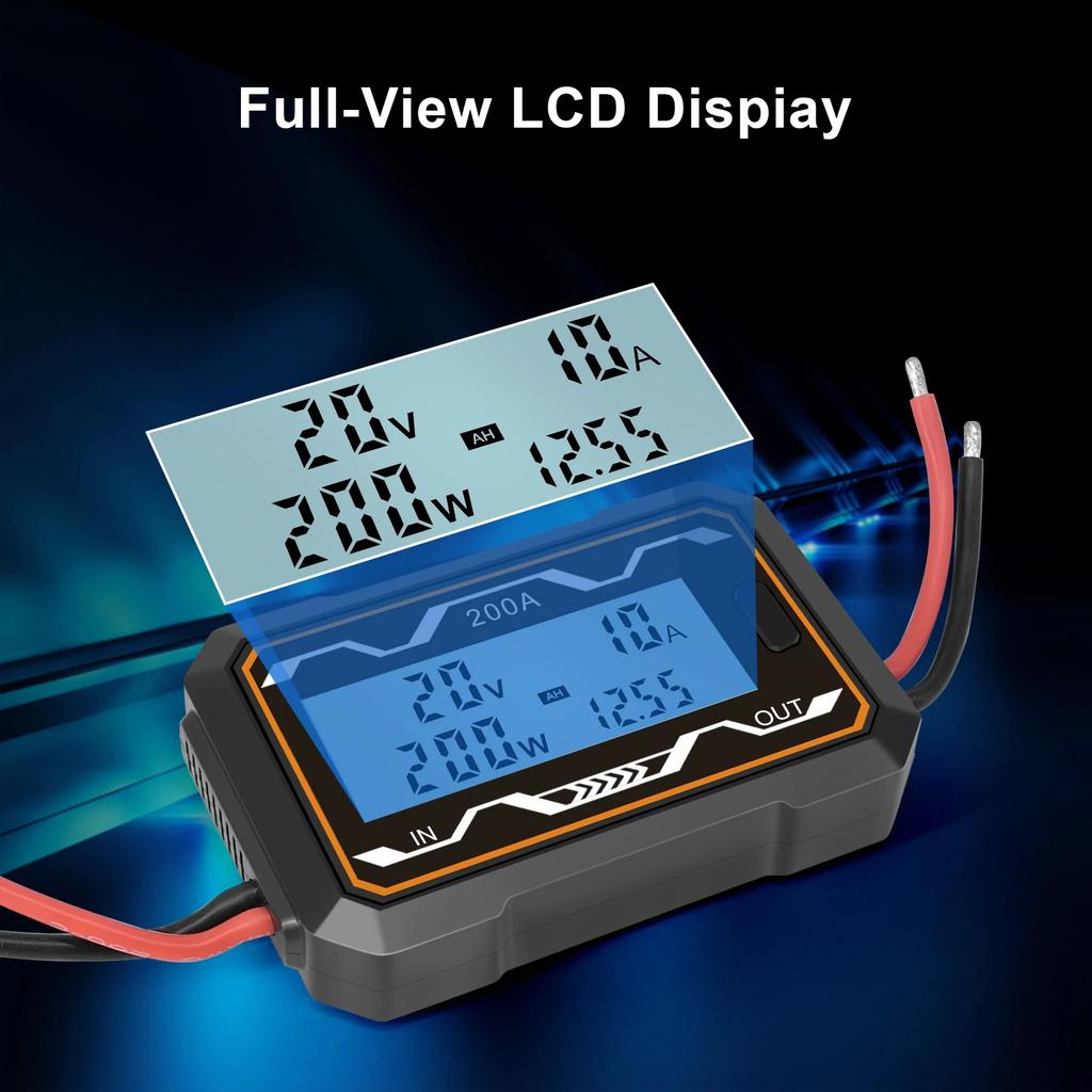 RC High Precision Power Analyzer Watt Meter Backlight LCD Electric Analyzer Digital Wattmeter Power Current Voltage Meters