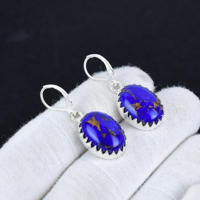 Серьга из стерлингового серебра 925 пробы с бирюзовым драгоценным камнем, серебряные серьги-подвески в стиле бохо, подарки для вечеринки, подарки для нее