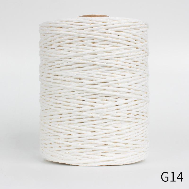 280M/Roll Cushion Baskets Knitting Material Hat HandBag Colorful Threads For Summer Hand Knit Crochet Natural Raffia Straw Yarn