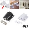 Screw Fixing Catches White 4 Pcs Black Cupboard Cabinet