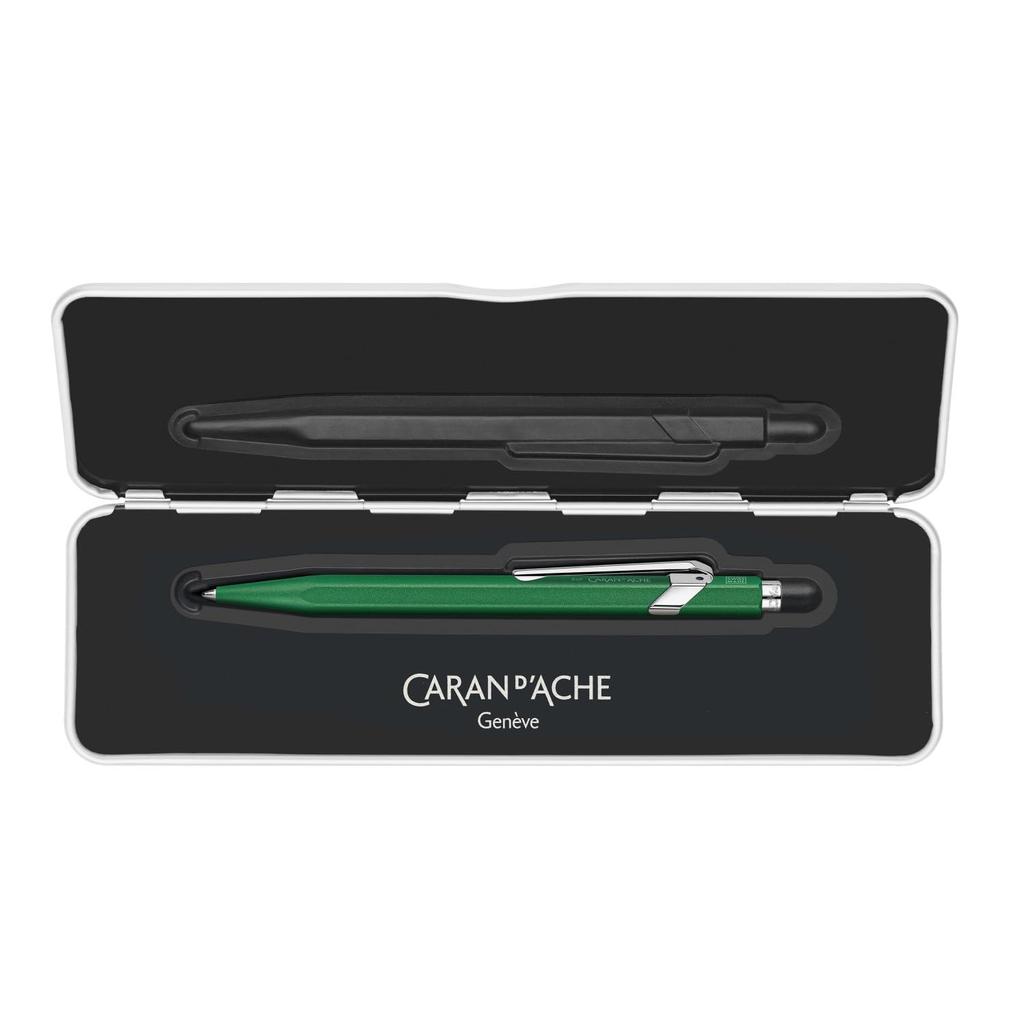 Caran d'Ache Шариковая ручка, Масляные чернила, 849 Цвет Матовый X, Зеленый, NF0849-734, Металлическая коробка, Официальный импорт