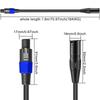HAAMNING7 Кабель Speakon на XLR, Кабель Speakon Male на XLR Male 3-контактный, 22AWG Аудио Кабель-удлинитель для динамиков с замком-поворотом, для усилителей,