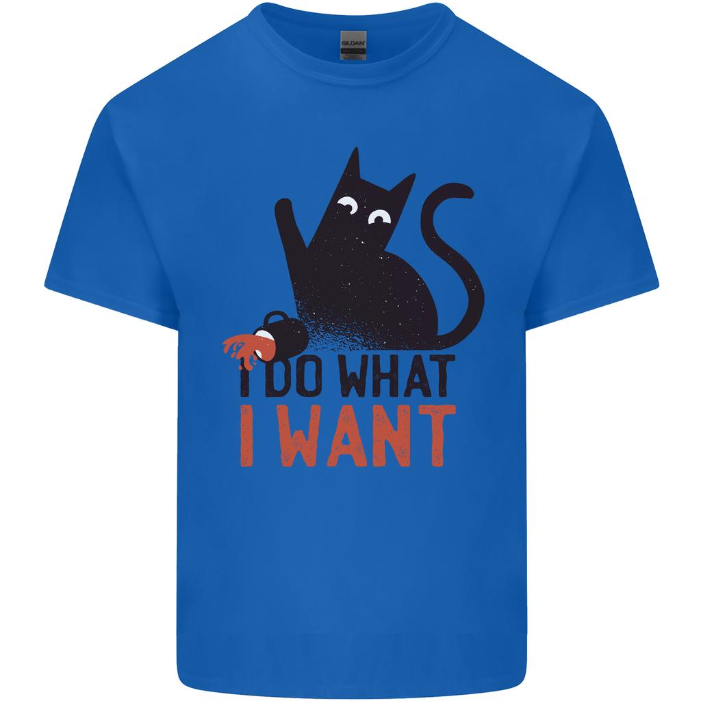 I Do What I Want Funny Cat Unisexs Light Cotton TShirt
