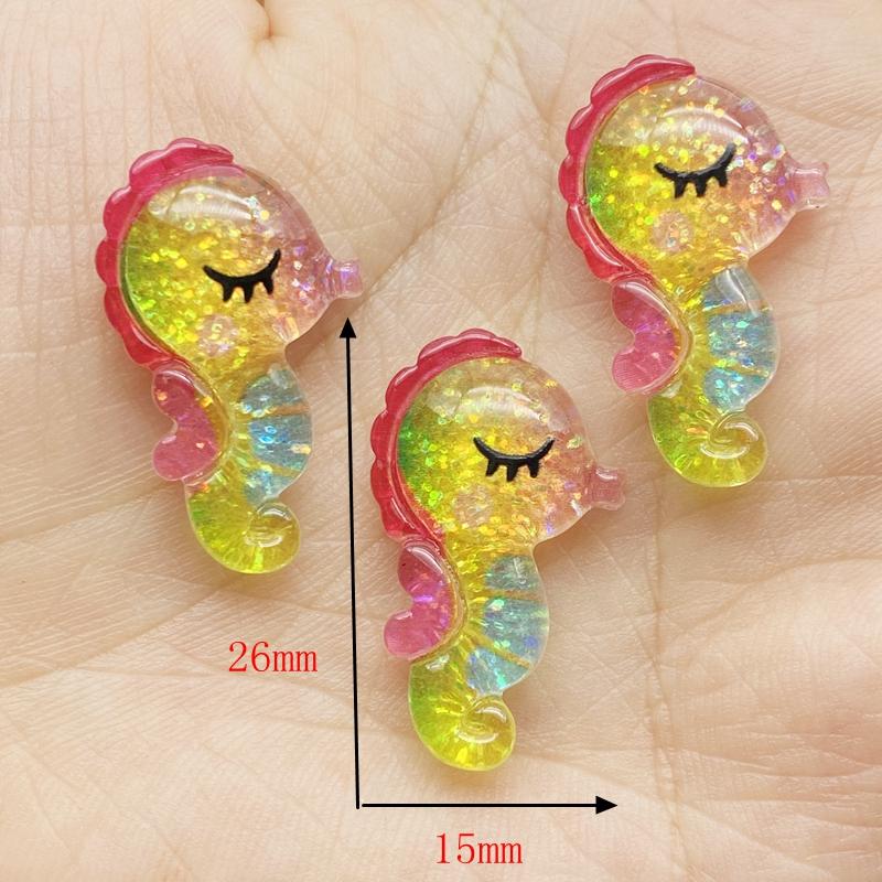 10/20 шт. Милые мини-кабошоны из смолы с плоской задней стороной, серия "Сияющий океан", Скрапбукинг, DIY, Аксессуары для украшения ювелирных изделий, F72