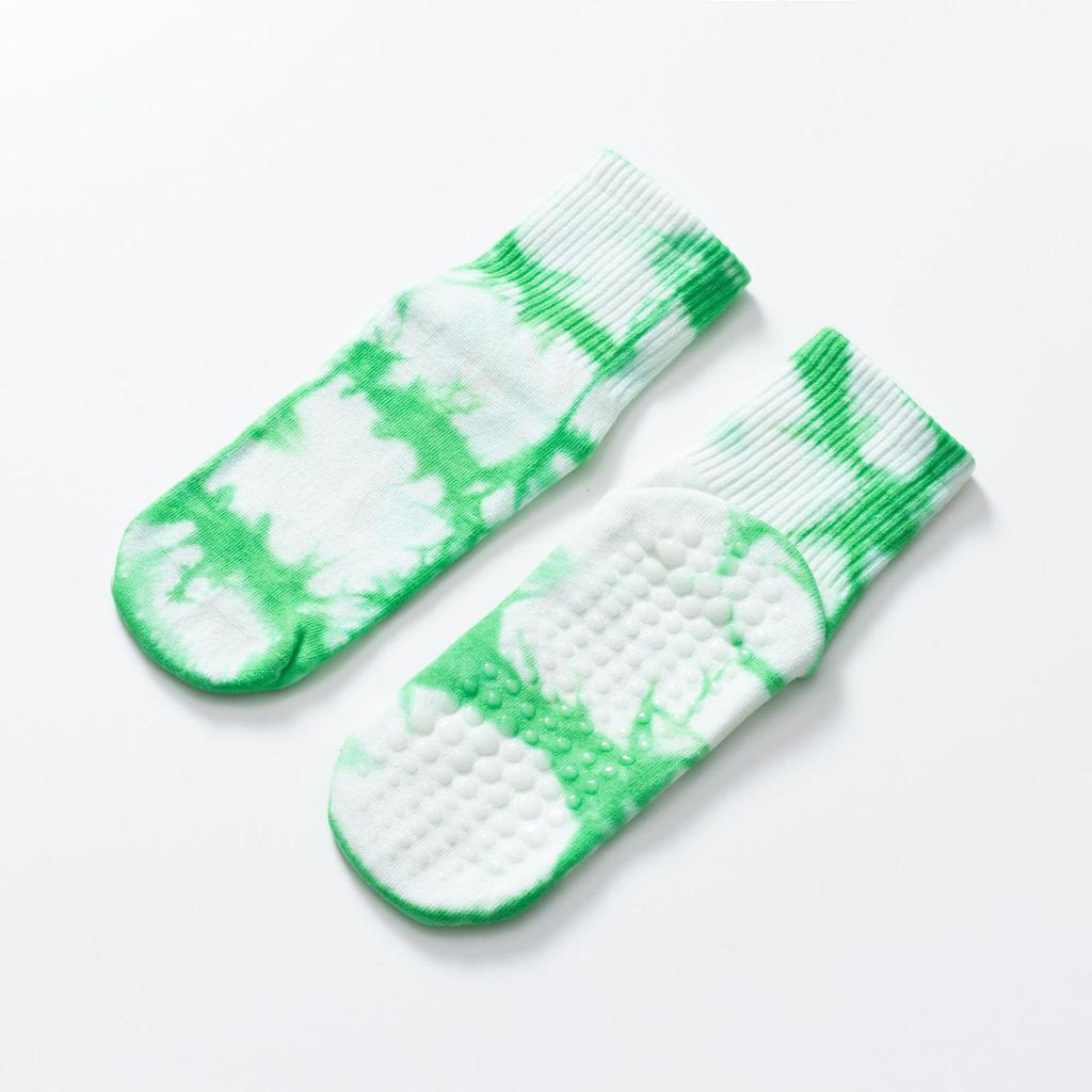 Женские нескользящие махровые носки для йоги с принтом тай-дай — теплые, впитывающие пот, всесезонный спортивный дизайн