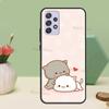 Peach And Goma Cat Case For Samsung A21S A20S A30S A03S A50 A70 A52 A72 A32 A22 A12 A31 A71 A51 Phone Shell