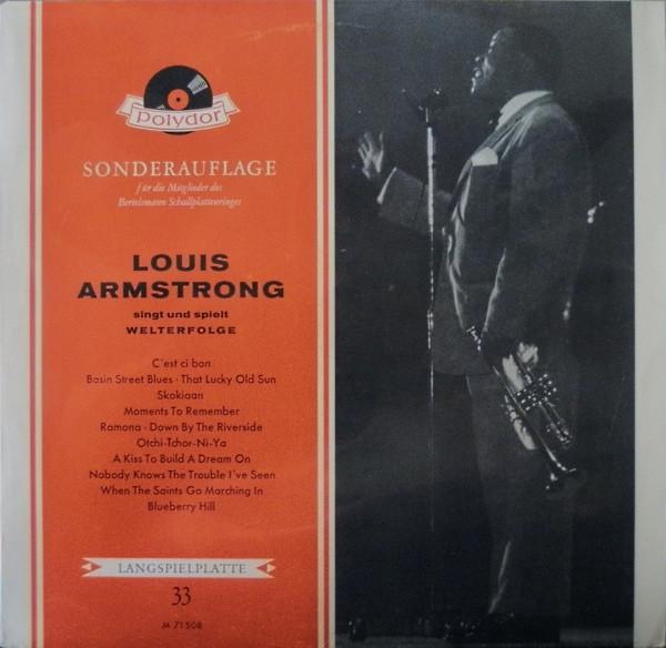 Виниловая пластинка LOUIS ARMSTRONG Поет И Играет Мировые Хиты M71508 Polydor 1961 Германия Джаз Б/у